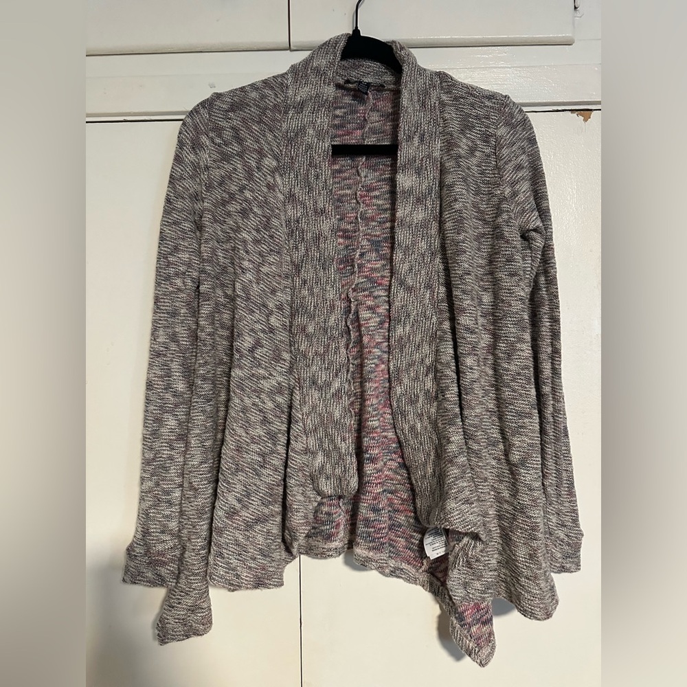 American Eagle Open Front Knit Cardigan Size S/P Marled Boho Sweater